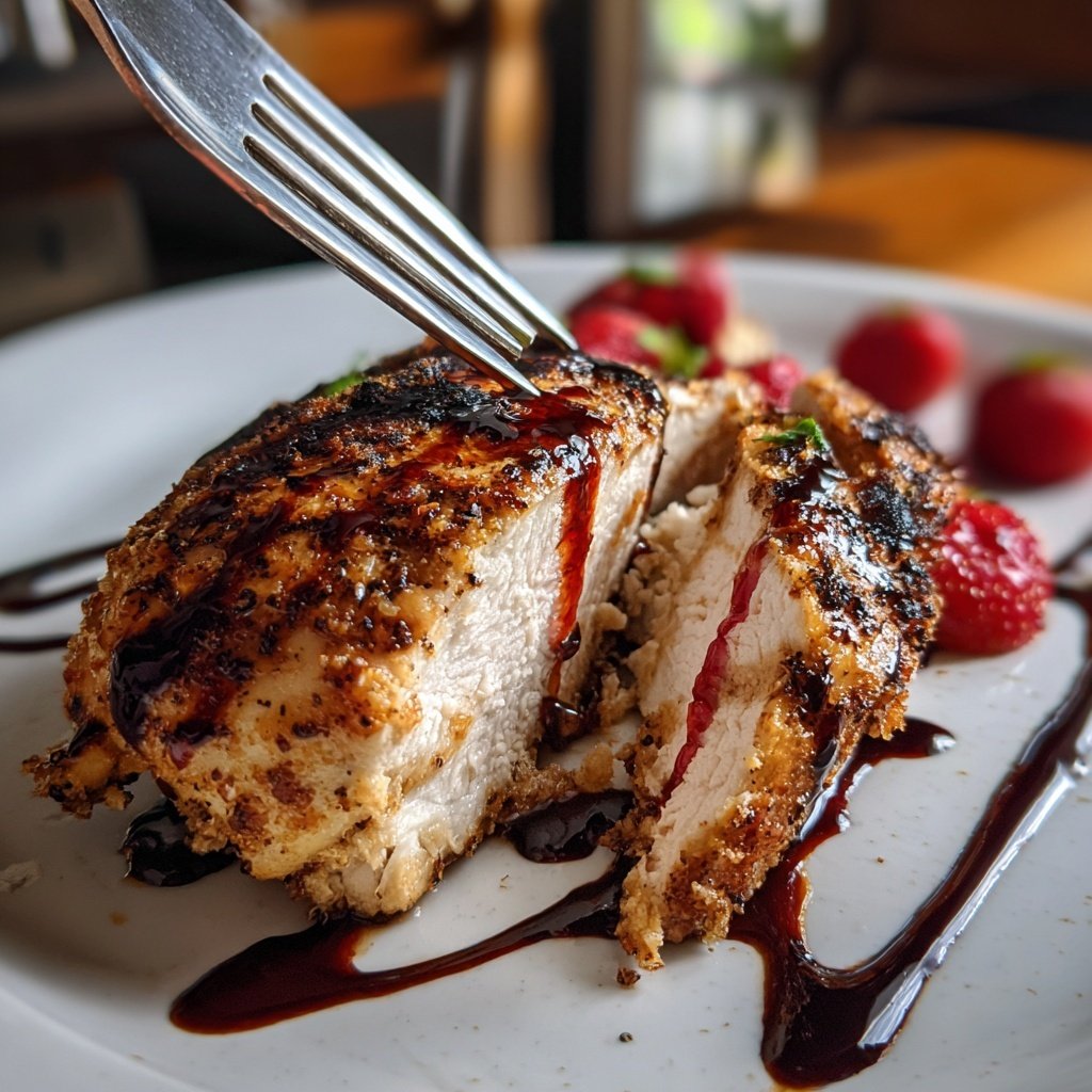 Hähnchenbrust mit Erdbeer-Balsamico