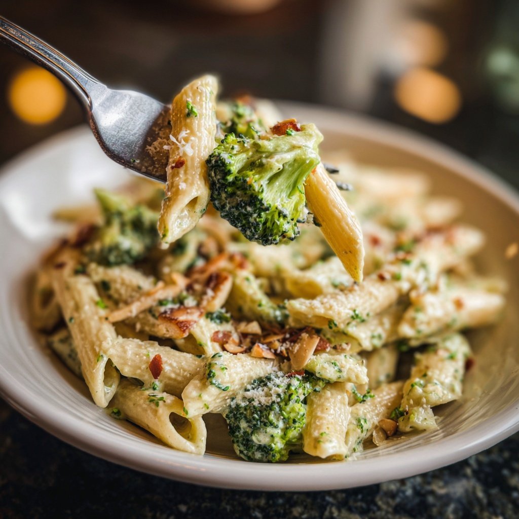 Penne mit Brokkoli und Mandeln