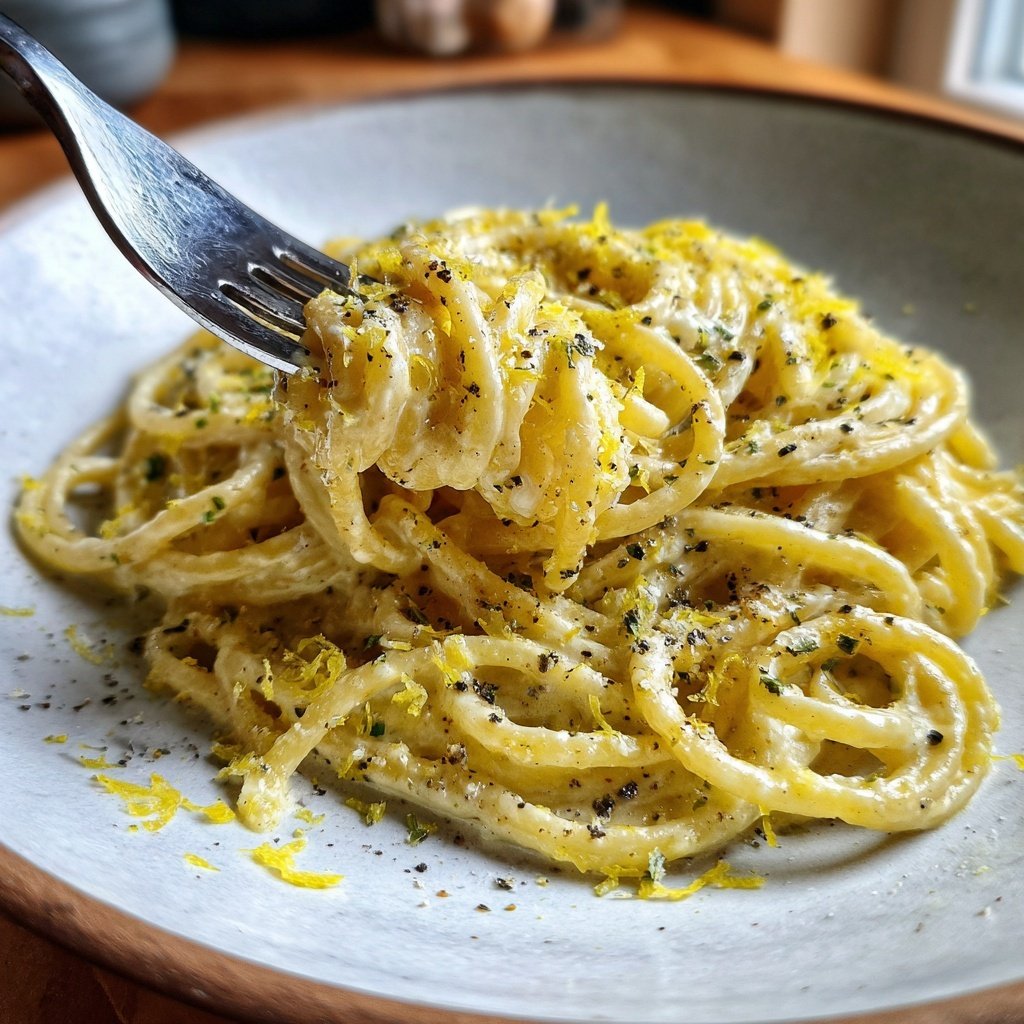 Pasta Mit Zitronen Sahnesauce